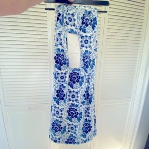 NWT Fleece Floral Blue Soft Throw Blanket